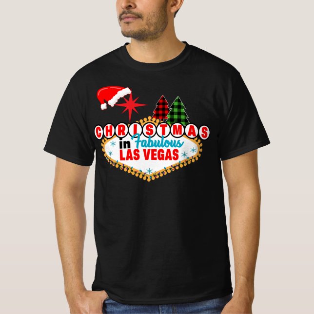 Las Vegas Bunte Weihnachten T-Shirt (Vorderseite)