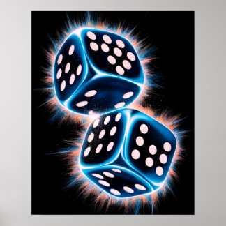 Las Vegas buntes Würfelposter Poster