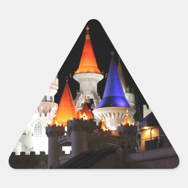 Las Vegas Burg Gaming Vegas City Dreieckiger Aufkleber (Vorderseite)