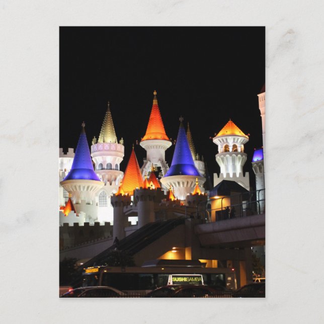 Las Vegas Burg Gaming Vegas City Postkarte (Vorderseite)