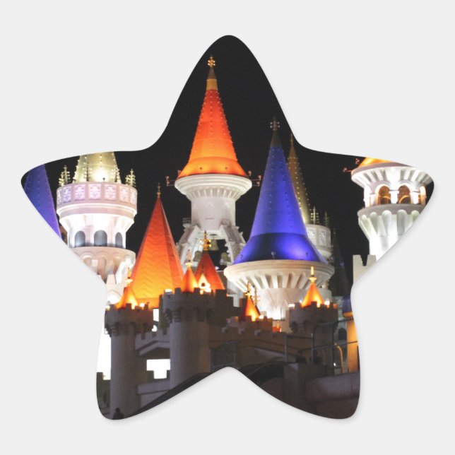 Las Vegas Burg Gaming Vegas City Stern-Aufkleber (Vorderseite)