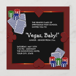 Las Vegas Casino-Abschlusspromotionseinladungen Einladung