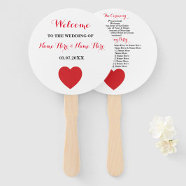 Las Vegas Casino Ace of Hearts Wedding Programm Fa Fächer