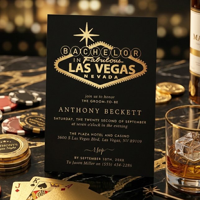 Las Vegas Casino Bachelor Party Einladung (Von Creator hochgeladen)
