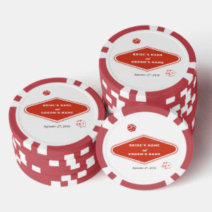Las Vegas Casino Hochzeit in Urlaubsort Red White Pokerchips