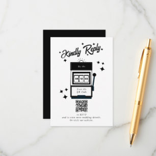 Las Vegas Casino Hochzeit in Urlaubsort Schwarz-we Begleitkarte