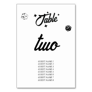 Las Vegas Casino Hochzeit in Urlaubsort Schwarz-we Tischnummer