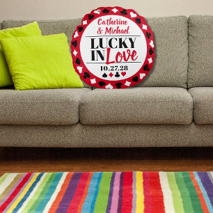 Las Vegas Casino Hochzeit Jahrestag Rundes Kissen