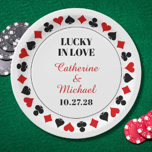 Las Vegas Casino Lucky In Liebe Hochzeit Pappteller