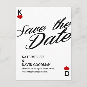 Las Vegas Casino Modern Chic Foto Save The Date Ankündigungspostkarte