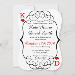 Las Vegas Casino Modernes Chic Foto Hochzeit Einla Einladung