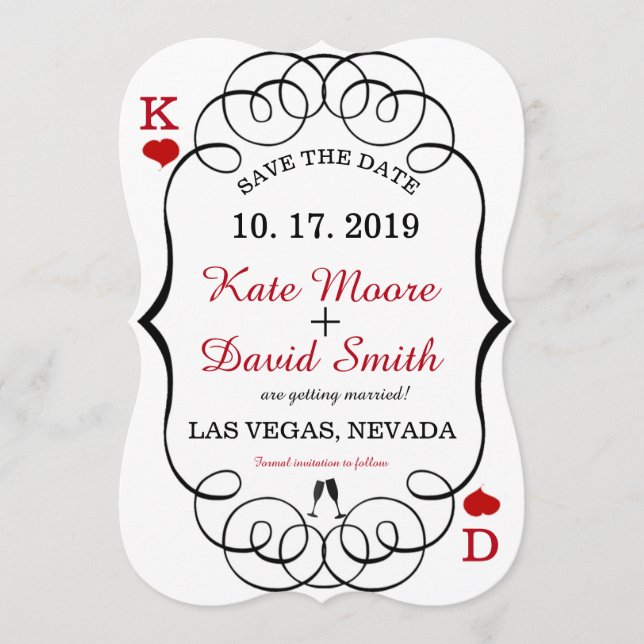 Las Vegas Casino Modernes Foto SAVE THE DATE (Vorderseite)