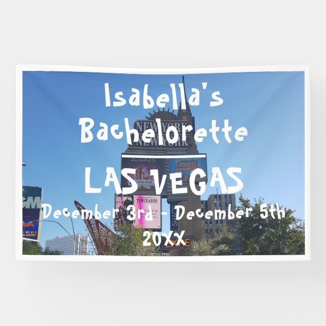 Las Vegas Casino | Name Bachelorette Banner (Horizontal)