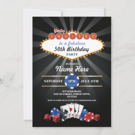 Las Vegas Casino Night Birthday Einladung Party