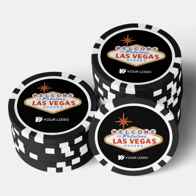 Las Vegas Casino Night Corporate Logo Poker Chip (Stapel)