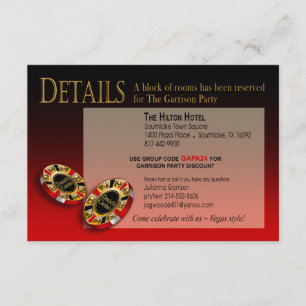 Las Vegas Casino Party Details rot schwarz gold Einladung