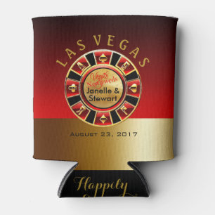 Las Vegas Casino   Rotes Gold Dosenkühler