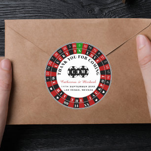 Las Vegas Casino Roulette Wheel Vielen Dank Runder Aufkleber