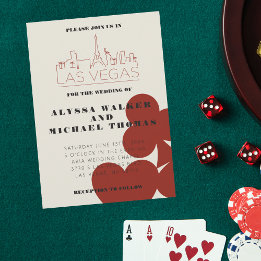 Las Vegas Casino Skyline Einladung zur Hochzeit