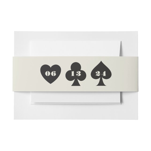 Las Vegas Casino Skyline Wedding Einladungsbanderole (Vorderseite Beispiel)