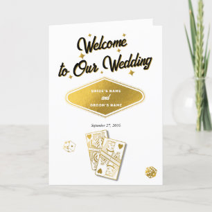 Las Vegas Casino Wedding Order of Service Gold Programm