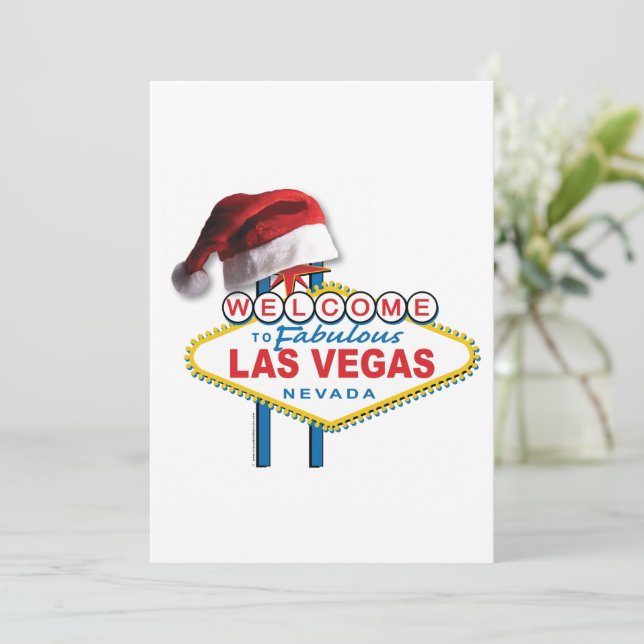 Las Vegas Christmas Feiertagskarte (Stehend Vorderseite)