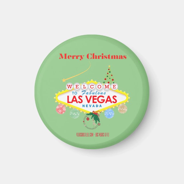 Las Vegas Christmas Mini Magnet (Vorne)