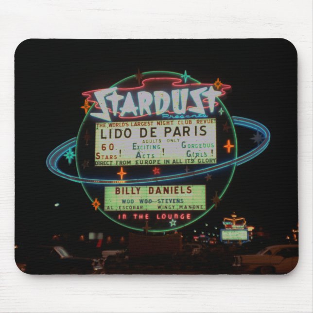 Las Vegas Circa 1959 Stardust Hotel Neon Sign Mousepad (Vorne)