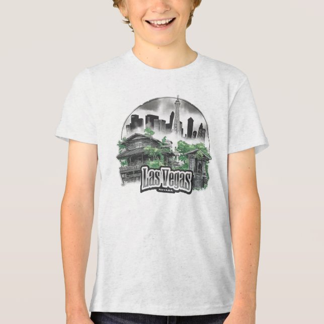Las Vegas City Nevada USA Tri-Blend Shirt (Vorderseite)