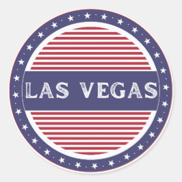 Las Vegas City Pride Emblem – Amerikanische Identi Runder Aufkleber