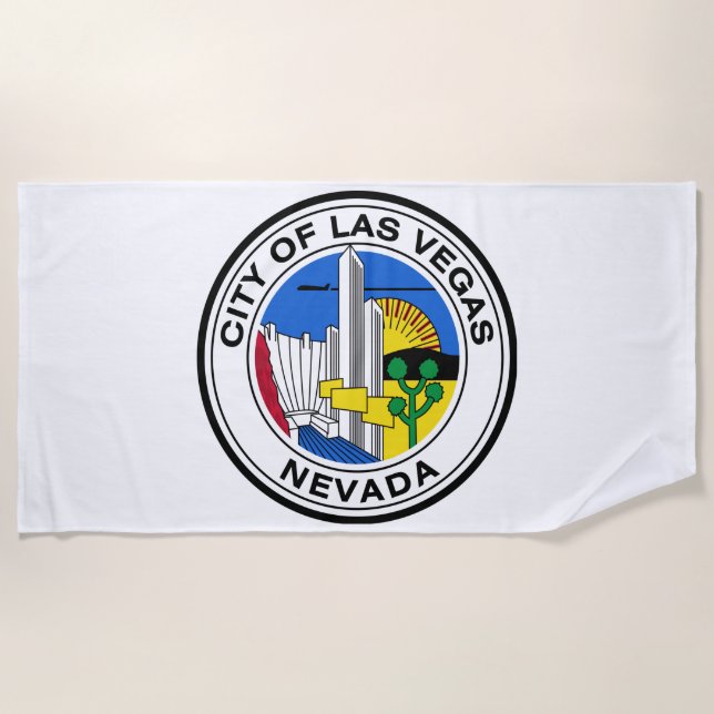 Las Vegas City Siegel (Nevada) Strandtuch (Vorderseite)