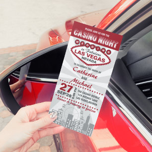 Las Vegas City Skyline Casino Einladung