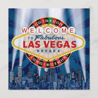 Las Vegas Cityscape Moderne Einzigartige Geburtsta Einladung