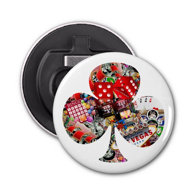 Las Vegas 'Club' Spielkarte Form Flaschenöffner (Vorderseite)