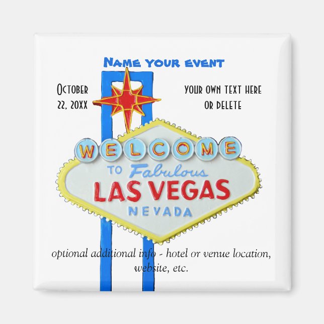 Las Vegas Custom-Ereignis Magnet (Vorne)