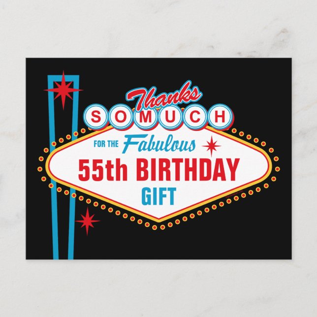 Las Vegas Custom Vielen Dank Postkarte (Vorderseite)