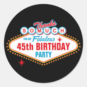 Las Vegas Custom Vielen Dank Runder Aufkleber