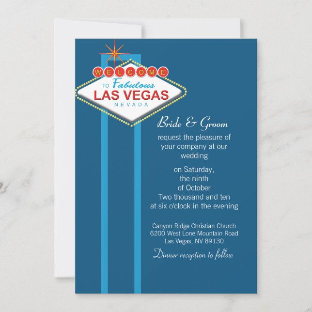 Las Vegas, das Einladung Wedding ist (Vorderseite)
