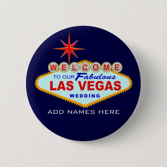 Las Vegas, das Knopf Wedding ist Button (Vorderseite)