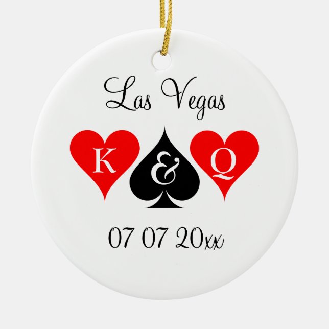 Las Vegas, das kundenspezifischen Monogramm Keramikornament (Vorne)