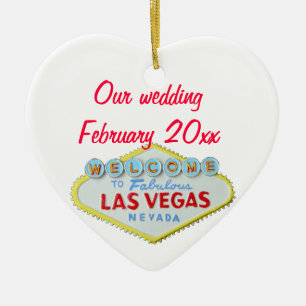Las Vegas, das Memento Wedding ist Keramik Ornament