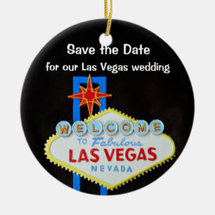 Las Vegas, das Mitteilung Wedding ist Keramikornament