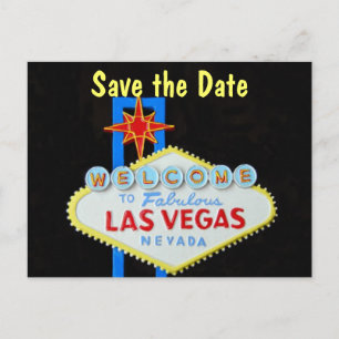 Las Vegas, das Save the Date Wedding ist Ankündigungspostkarte