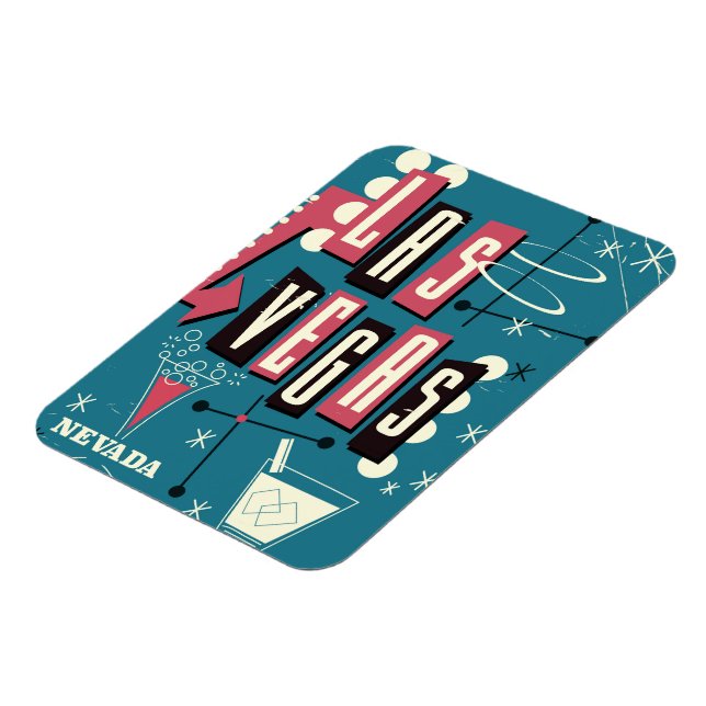 Las Vegas, das Vintages Reiseplakat Nevadas Magnet (Linke Seite)