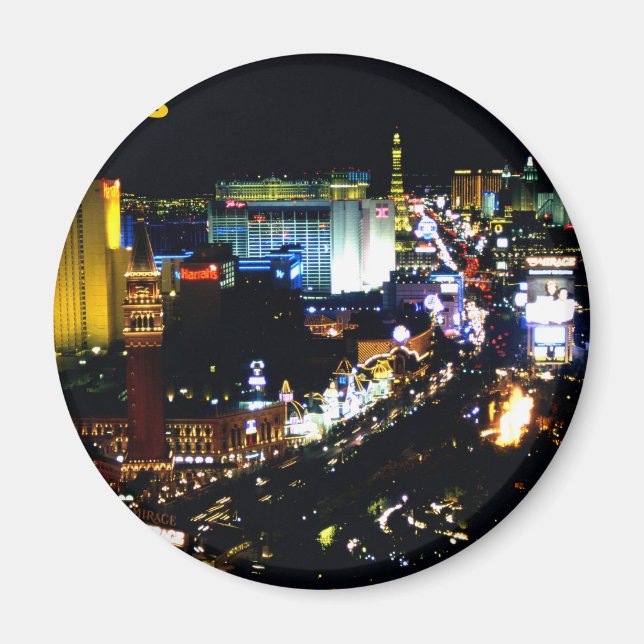 Las Vegas Der Streifen in der Nacht Magnet (Vorne)