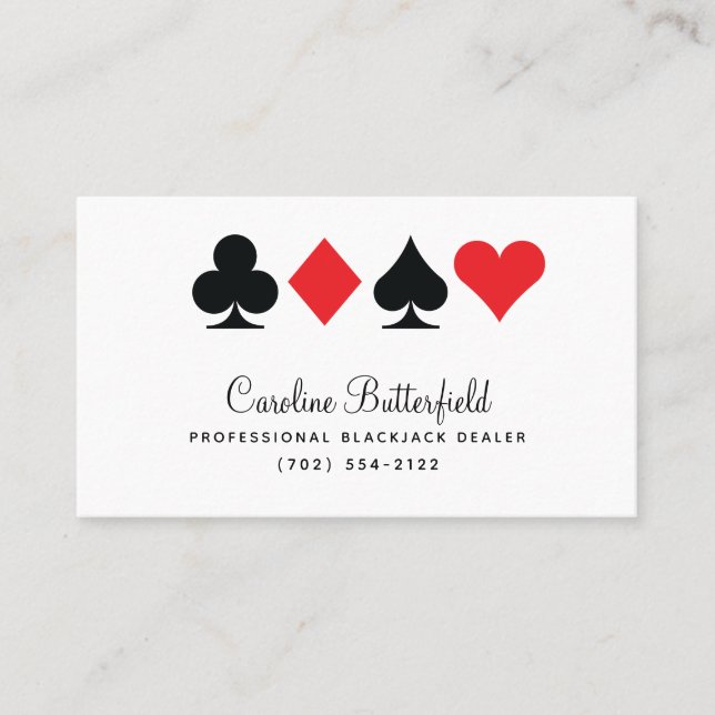 Las Vegas Destiny Red and Black Business Card Platzkarte (Vorderseite)
