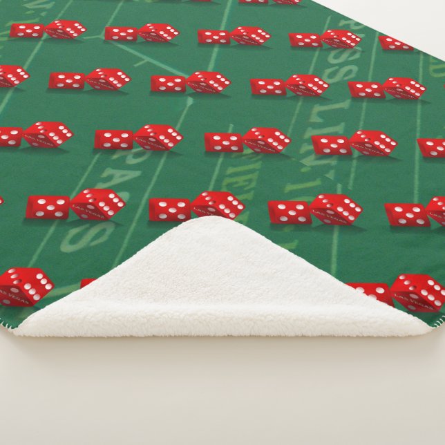 Las Vegas Dice auf Craps Table Sherpadecke (3/4)