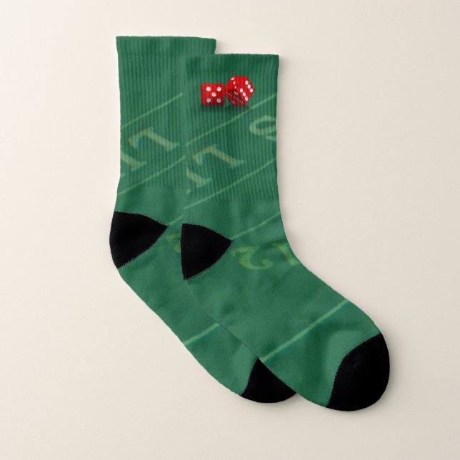 Las Vegas Dice auf Craps Table Socken (Paar)