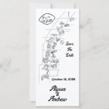 Las Vegas Doodle Karte Save the Date