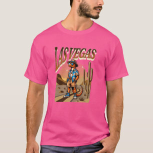 Las Vegas Eidechse Retro Sommerurlaub Retro Andenk T-Shirt